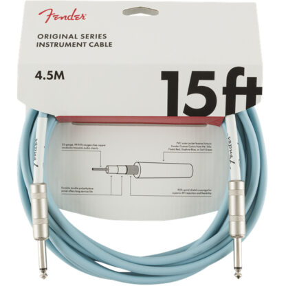 Fender Original Series Instrument Cable 4.5 Metres Daphne Blue
