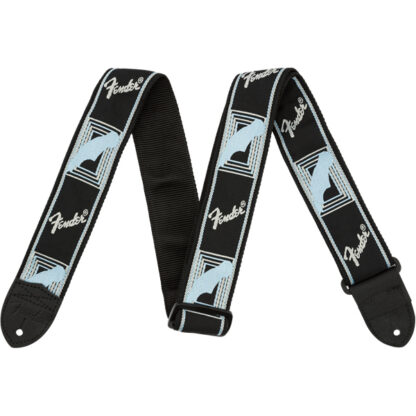 Fender 2 Inch Monogrammed Strap LightBlack BlueGrey