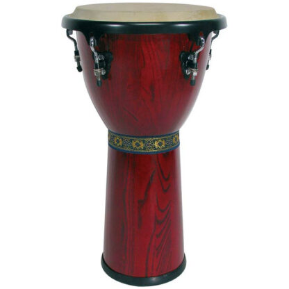 Djembe 12 Inch Hardwood Wine Red