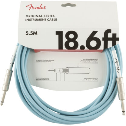 Fender Original Series Instrument Cables 5.5 Metres Daphne Blue