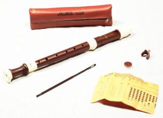Aulos Recorder Treble 709W Haka