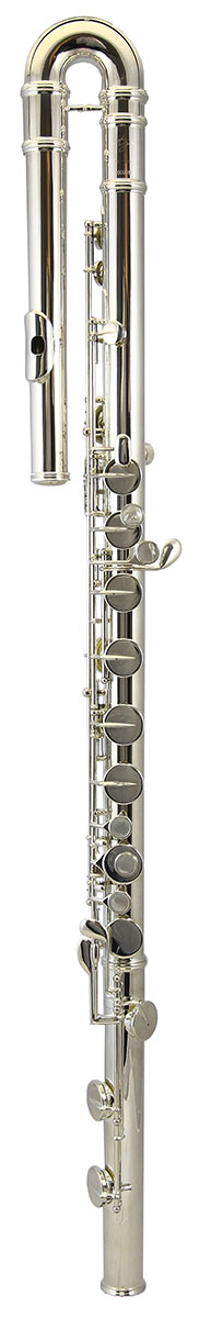 Trevor James Performer Bass Flute Outift. Silver Lip Riser.