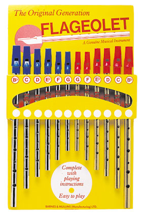 Flageolet Counter Display Card With Whistle Of Each Key