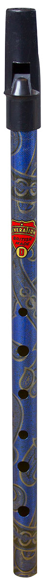 Flageolet Boho D Whistle - Paisley Blue