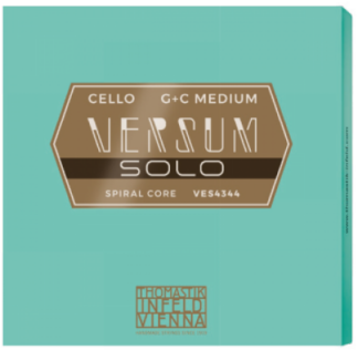 Versum Solo Cello String G + C Pack (Spiral Core Tungsten - Chrome Wound)