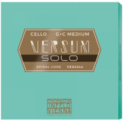 Versum Solo Cello String G + C Pack (Spiral Core Tungsten - Chrome Wound)