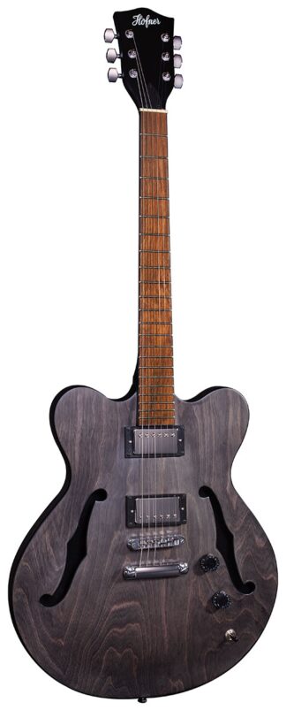 Hofner Verythin Exclusive 1960 Hollow Body Electric Guitar In Black Stain