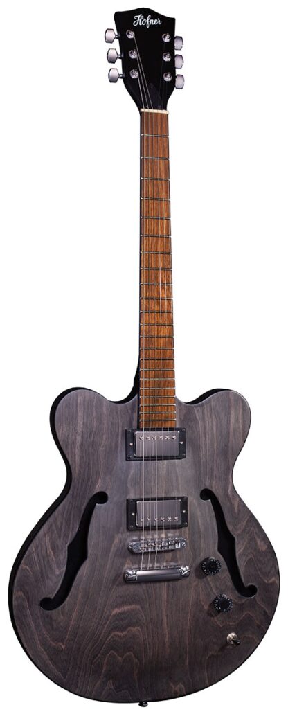 Hofner Verythin Exclusive 1960 Hollow Body Electric Guitar In Black Stain