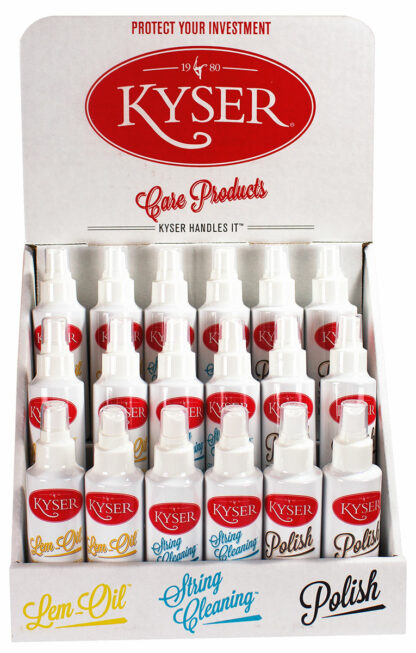 Kyser Care Display. 6 bottles of KDS100 KDS500 KDS 800