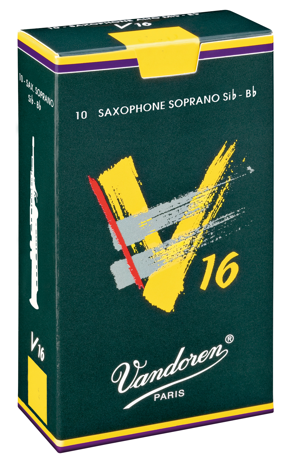Vandoren SR7135 Soprano Sax V16 Reeds Strength 3.5; Box of 10 