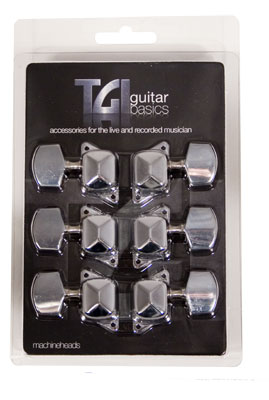 TGI Acoustic Guitar Machineheads - 3 A Side Style In Nickel