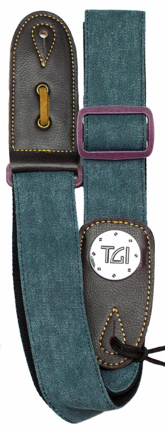 TGI Strap Woven Green Denim Purple Buckle