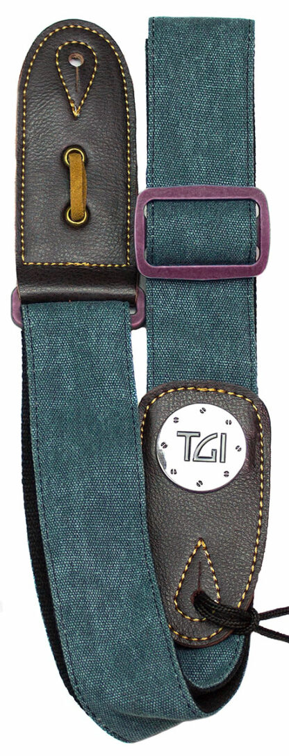 TGI Strap Woven Green Denim Purple Buckle
