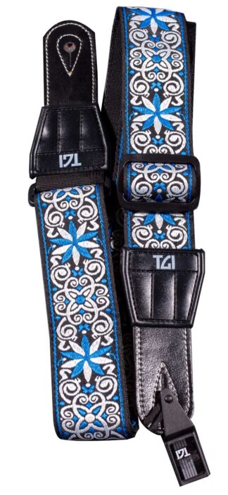 TGI Strap Woven Cotton Persian Stitch - Blue & White