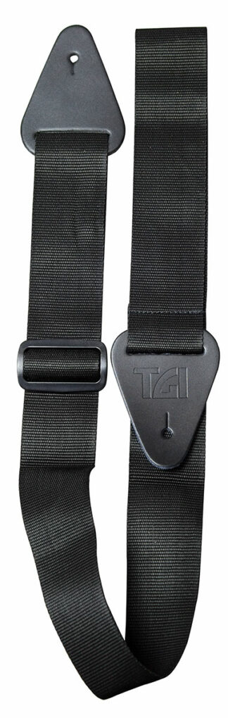 TGI Strap. Woven. Plain Black Extra Long.