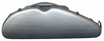 Hidersine Case Polycarbonate Violin Halfmoon Brushed Silver