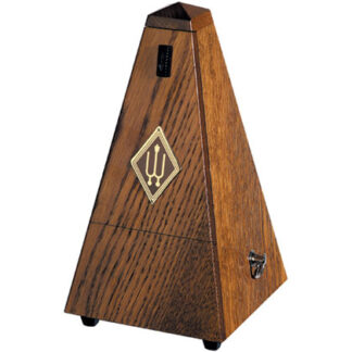 Wittner Metronome With Bell Finished In Wooden Brown Oak Matt Silk