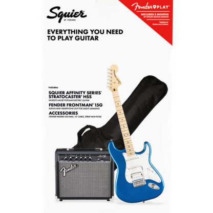 Squier Affinity Series Stratocaster HSS Pack In Lake Placid Blue