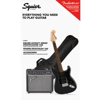 Squer Affinity Series Stratocaster HSS Pack In Charcoal Frost Metallic