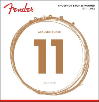 Fender Phosphor Bronze Acoustic Guitar Strings - Ball End - 60CL .011-.052 Gauges - (6)