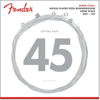 Fender 7250 Bass Strings - Nickel Plated Steel - Long Scale - 7250-5M .045-.125 Gauges - (5)