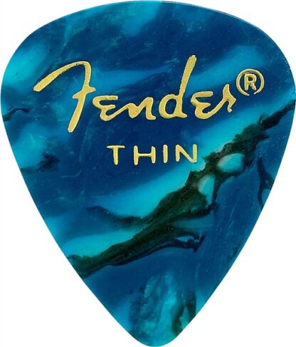 Fender Premium Celluloid 351 Shape Picks - Thin - Ocean Turquoise - 12-Pack