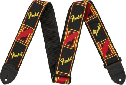 Fender Fender 2 Inch Monogrammed Strap - Black/Yellow/Red