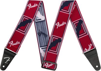Fender Weighless 2 Inch Mono Strap - Red/White/Blue
