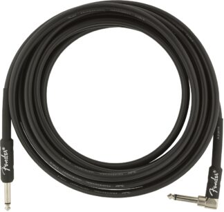 Fender Professional Series Instrument Cables - Straight/Angle - 15 ft - Black