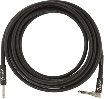 Fender Professional Series Instrument Cables - Straight/Angle - 15 ft - Black
