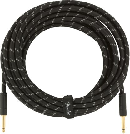Fender Deluxe Series Instrument Cable - Straight/Straight - 25 ft - Black Tweed