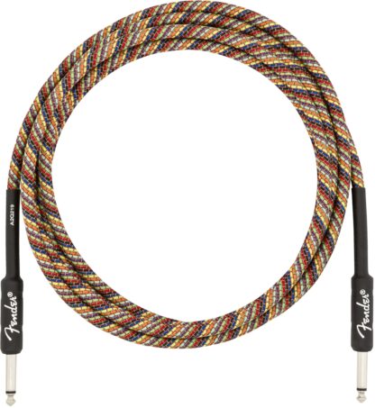 Fender 10 ft Festival Instrument Cable - Pure Hemp - Rainbow