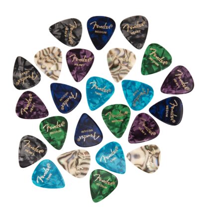 Fender 351 Shape Premium Picks -24 Count Pack - Multi-Color