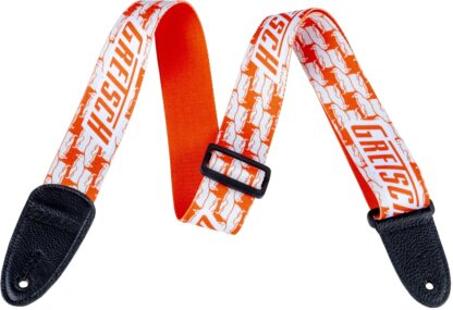Gretsch Gretsch Alternating Orange Penguins Strap - White