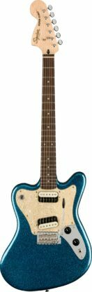 Squier Paranormal Super-Sonic Laurel Fingerboard Pearloid Pickguard Blue Sparkle