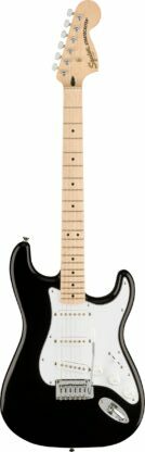 Squier Affinity Series Stratocaster Maple Fingerboard White Pickguard Black