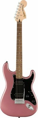 Squier Affinity Series Stratocaster HH Laurel Fingerboard Black Pickguard Burgundy Mist