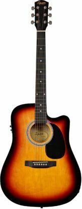 Squier SA-105CE Dreadnought Cutaway Stained Hardwood Fingerboard Sunburst
