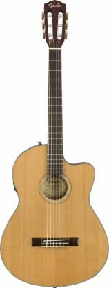 Fender CN-140SCE Nylon Thinline Walnut Fingerboard Natural w/Case