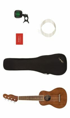 Fender Seaside Soprano Ukulele Pack Walnut Fingerboard Natural