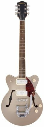 Gretsch G2655T-P90 Streamliner Center Block Jr. Double-Cut P90 with Bigsby Laurel Fingerboard Two-Tone Sahara Metallic and Vintage Mahogany Stain
