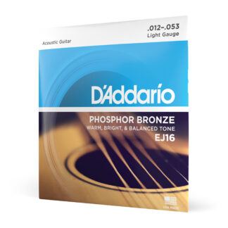 D'Addario EJ16 Phosphor Bronze Acoustic Guitar Strings - Light - 12-53