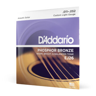 D'Addario EJ26 Phosphor Bronze Acoustic Guitar Strings - Custom Light - 11-52