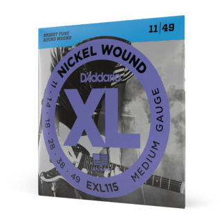 D'Addario EXL115 Nickel Wound Electric Guitar Strings - Medium/Blues-Jazz Rock - 11-49