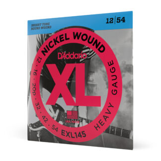 D'Addario EXL145 Nickel Wound Electric Guitar Strings - Heavy - 12-54 with Plain Steel 3rd