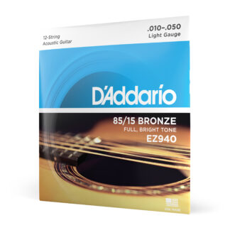 D'Addario EZ940 85/15 12-String Bronze Acoustic Guitar Strings - Light - 10-47
