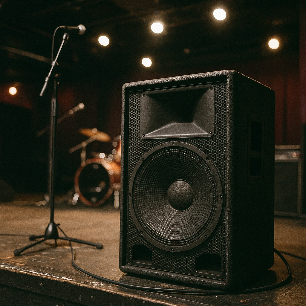 Small PA system at an event