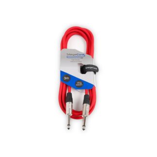 Core 3m 6.35mm Mono Jack Instrument Cable – Red
