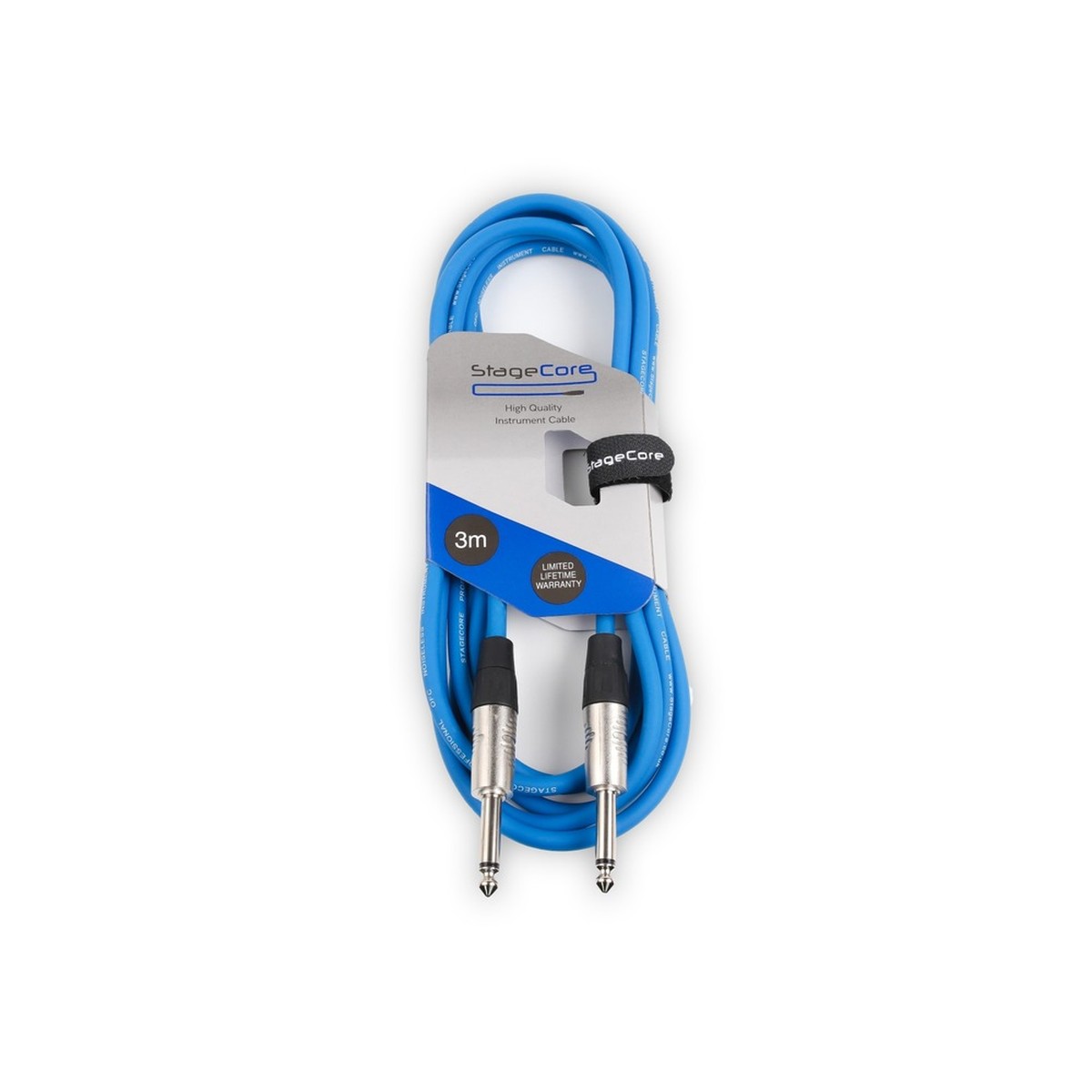 Core 3m 6.35mm Mono Jack Instrument Cable β Blue