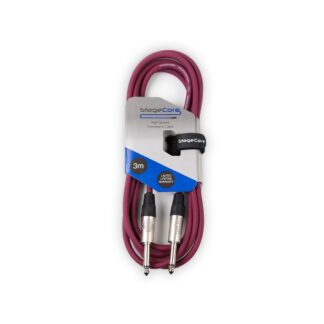 Core 3m 6.35mm Mono Jack Instrument Cable – Purple